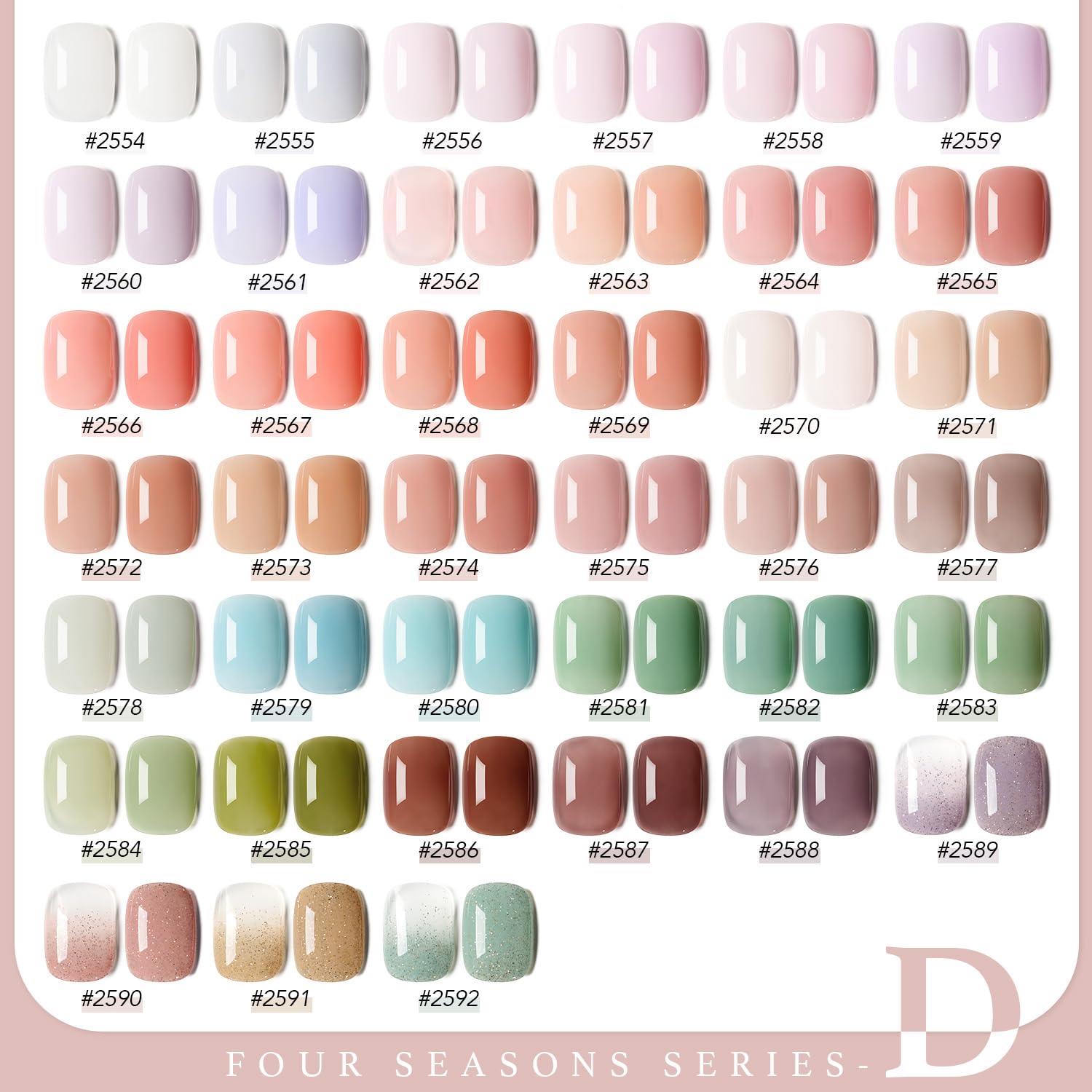 GAOY kit-vernis-gel-vert-pastel, teintes apaisantes pour des looks naturels.