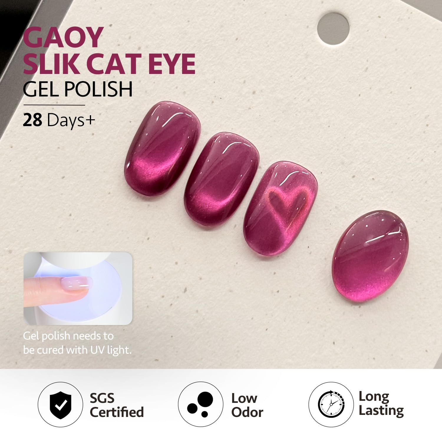GAOY lampe UV: durcissement rapide en 60 secondes.
