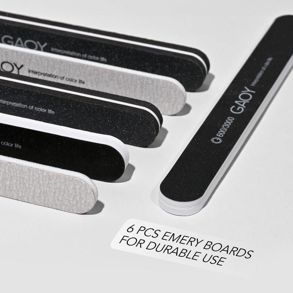 GAOY lime à ongles et polissoir pour des surfaces lisses et soignées.