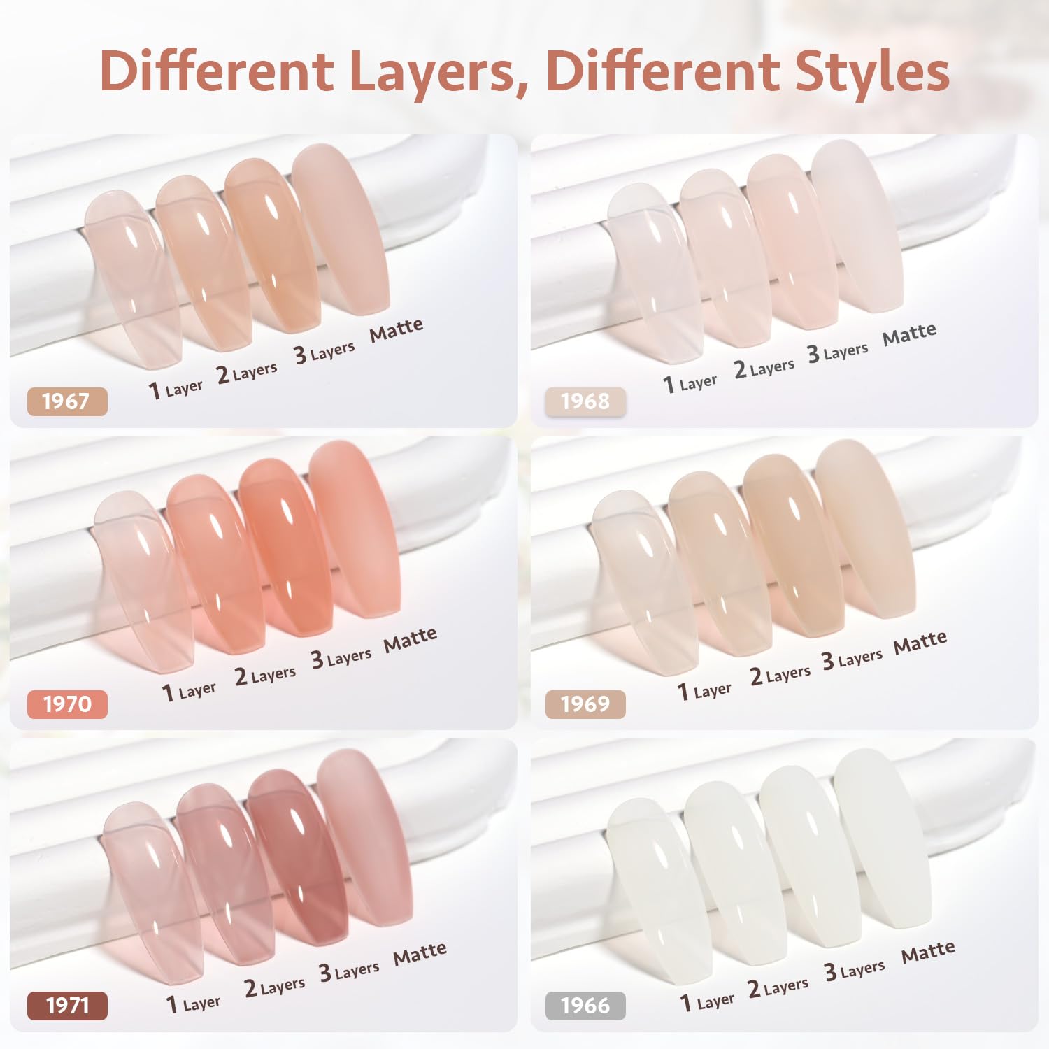 GAOY Milky Jelly Nude removal process shown as gentle soak-off for nails.