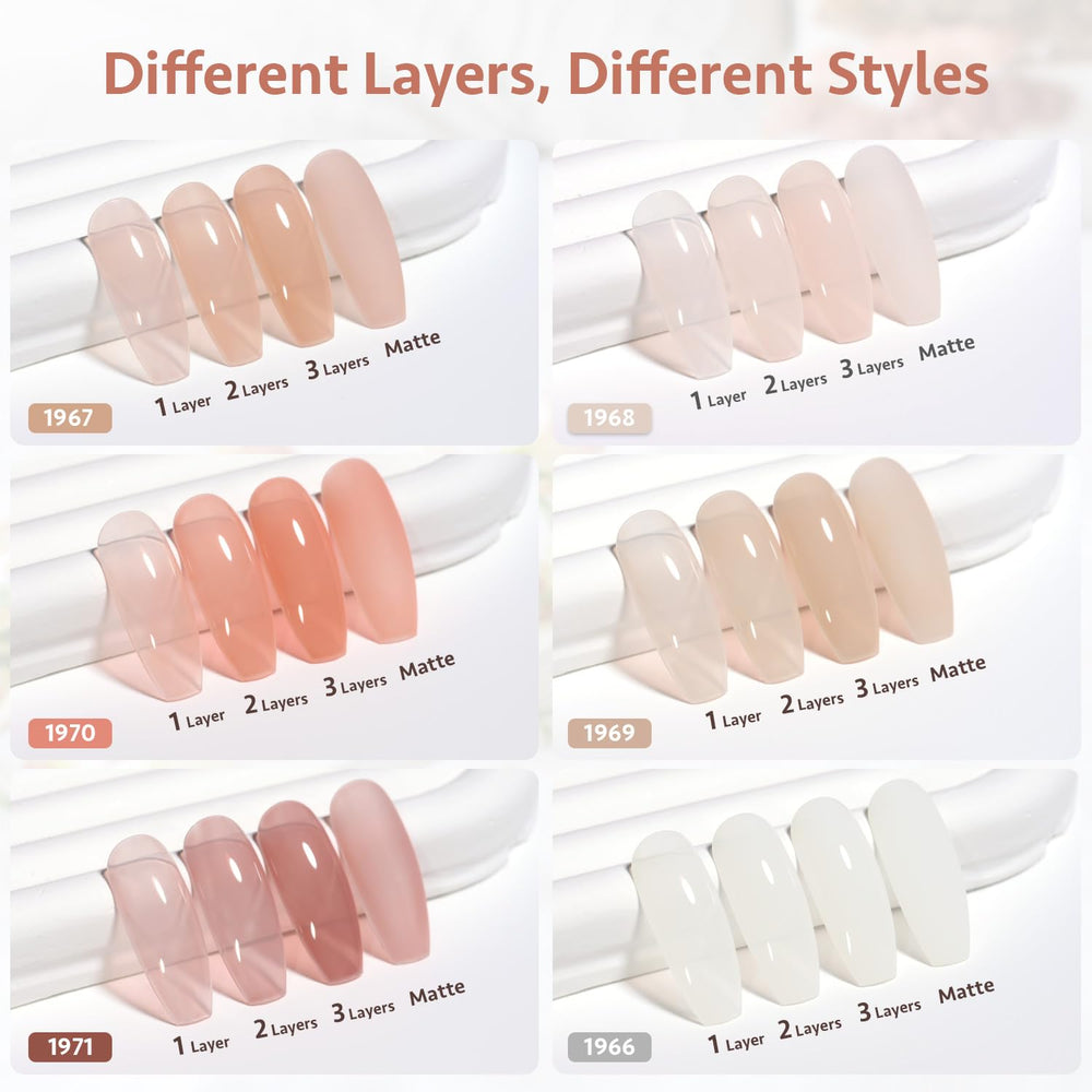 GAOY Milky Jelly Nude removal process shown as gentle soak-off for nails.
