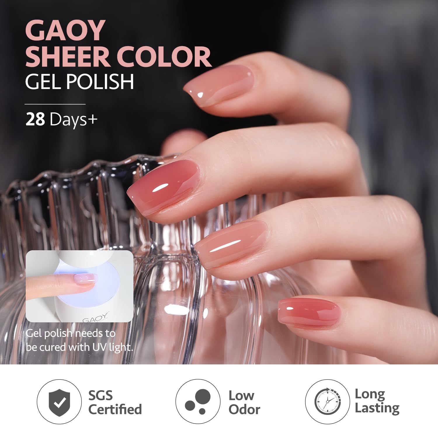GAOY Nude Jelly blush-pearl swatch offers iridescent glow for festive looks