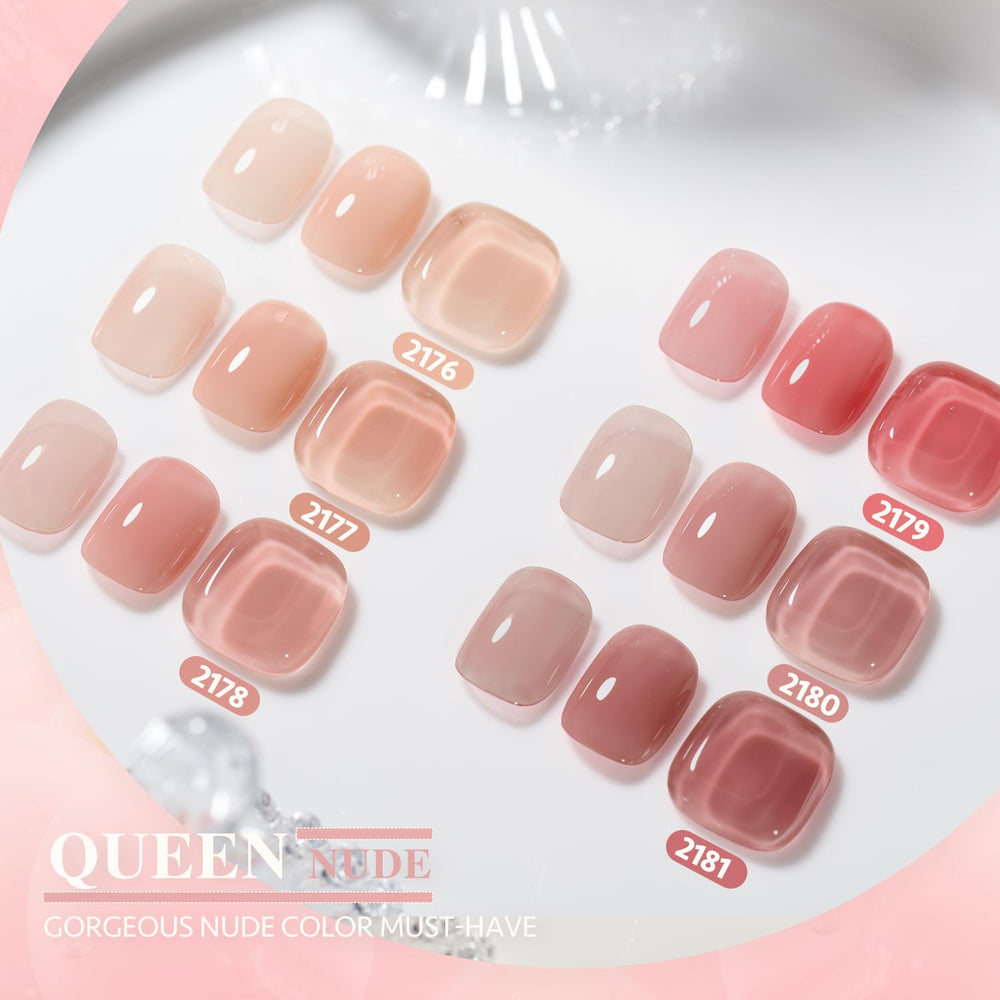 GAOY Nude Jelly neutral pink swatch demonstrates versatile color for everyday nail art