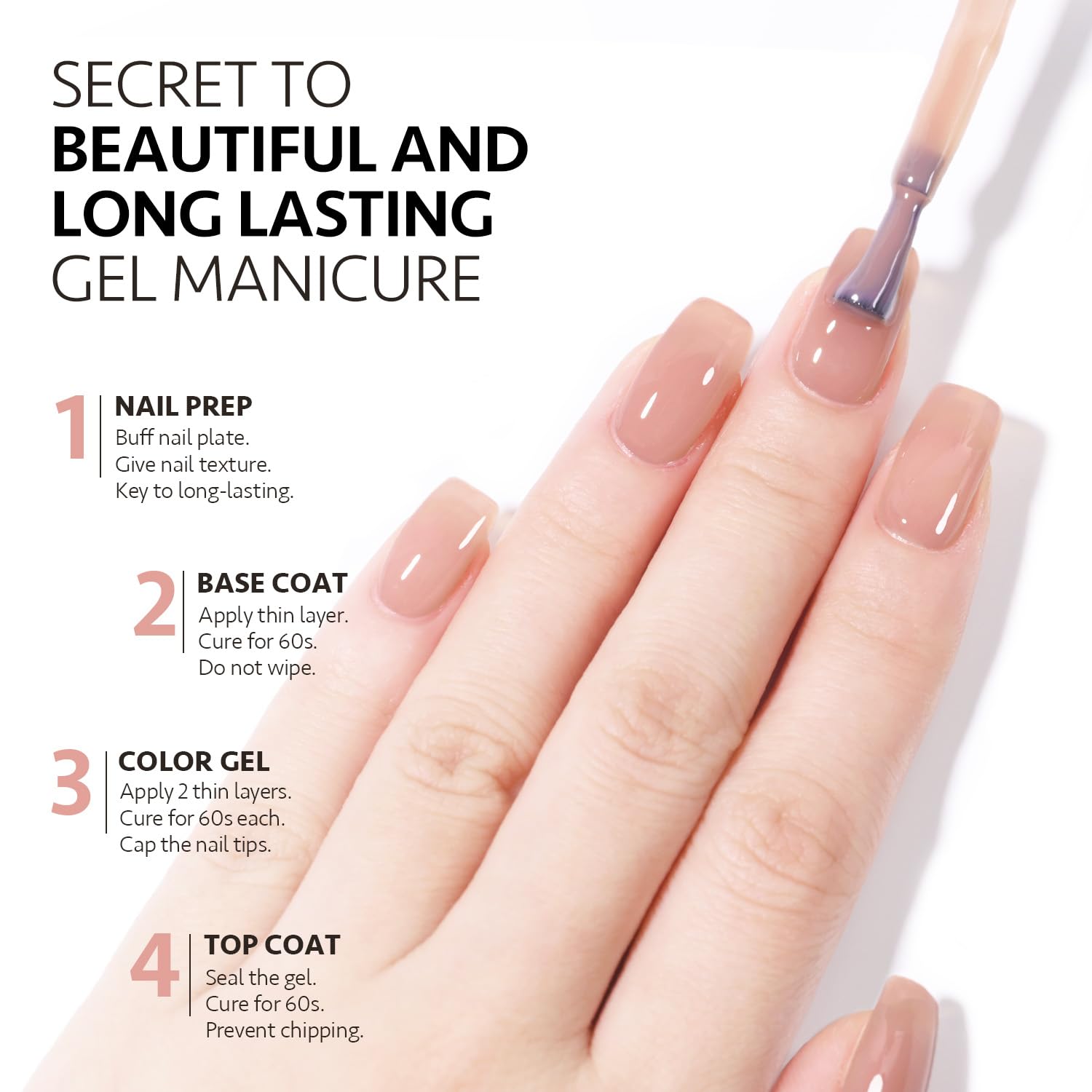 Conditionnement 16ml GAOY vernis gel, parfait pour usage à domicile