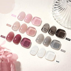 GAOY pink jelly gel nail polish bottle for a versatile, vibrant manicure