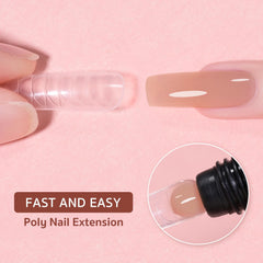 Texture nude de GAOY Poly Gel, idéale pour modeler des ongles nets.