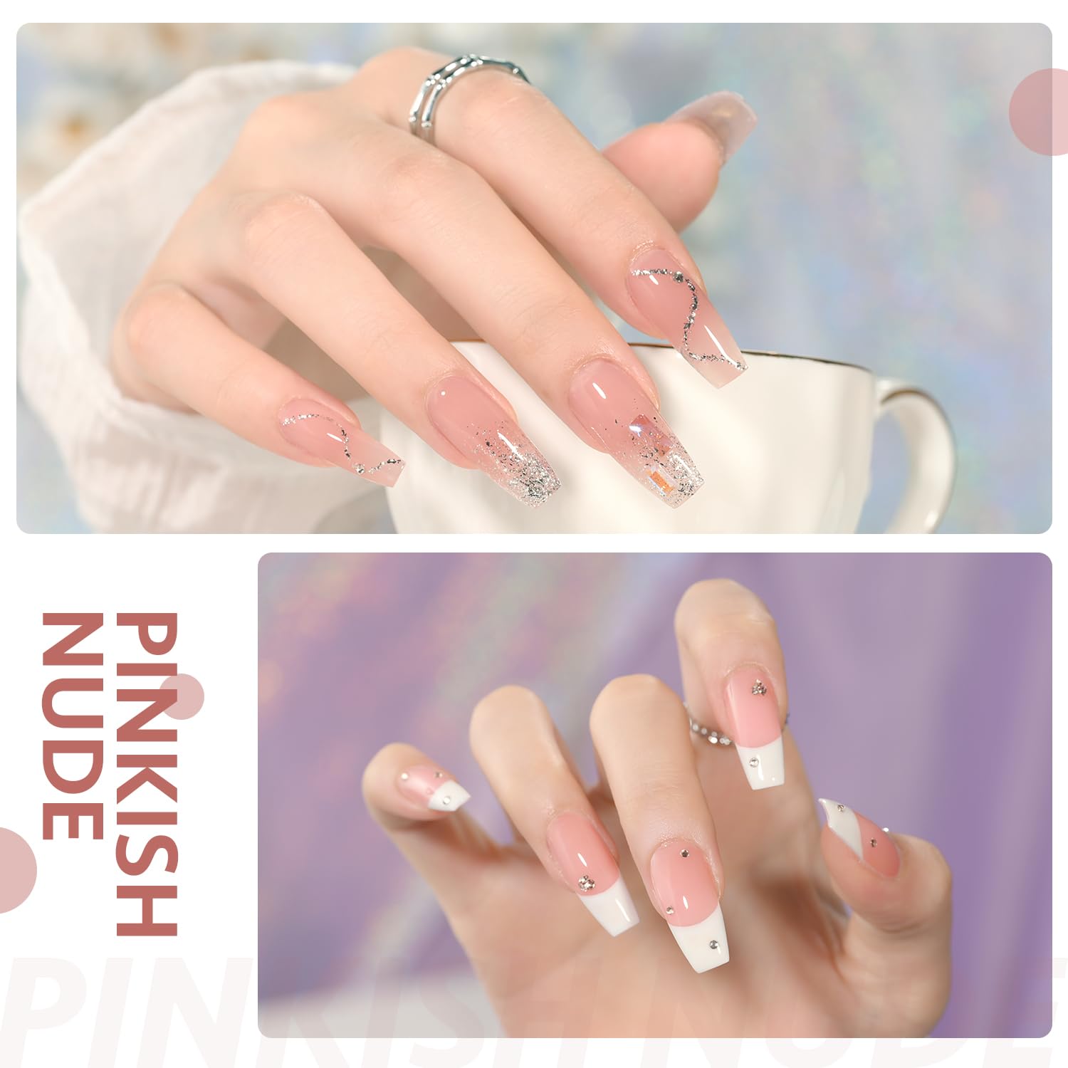 GAOY Poly Gel nude doux, tonalité subtile pour un look discret.