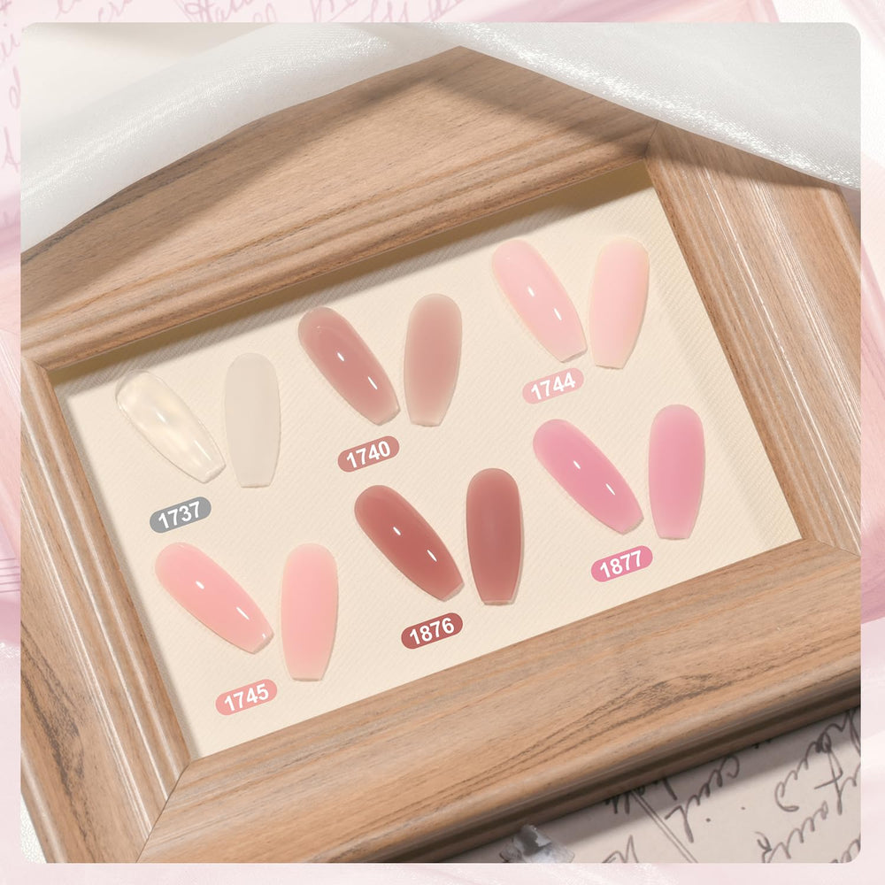 GAOY Poly Gel rose poudré, texture douce pour des couches uniformes.