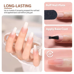 GAOY Poly Gel Set - application rapide: outils inclus pour des extensions en 60 secondes.
