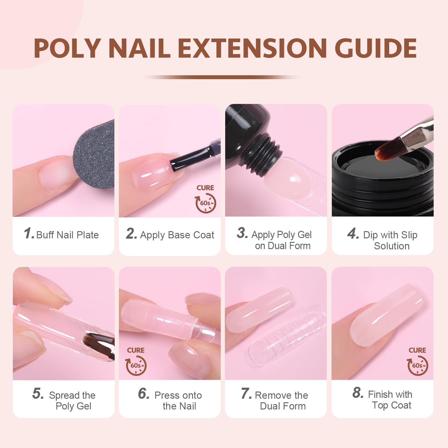 GAOY Poly Gel Set - étui et emballage: transport pratique pour les ongles faits soi-même à domicile.