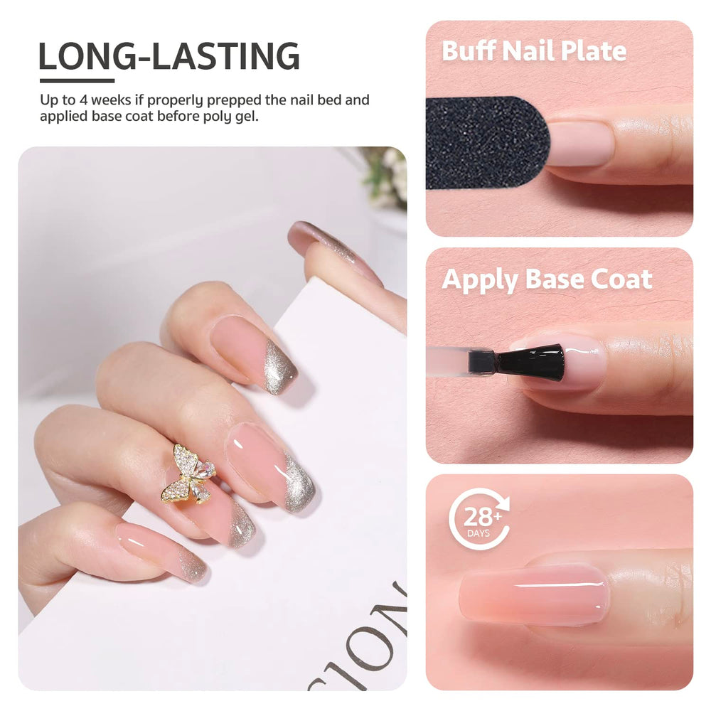 GAOY Poly Gel tenue possible jusqu a 4 semaines avec bonne preparation.