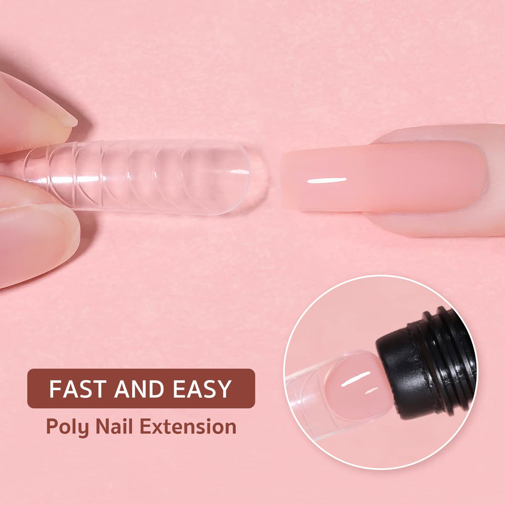 GAOY Poly Gel texture nude naturelle, modelage net et precis sur l onglet.