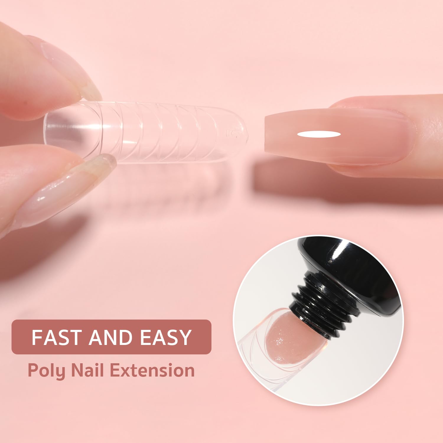GAOY Poly Gel transparent, teinte claire idéale pour des extensions naturelles.