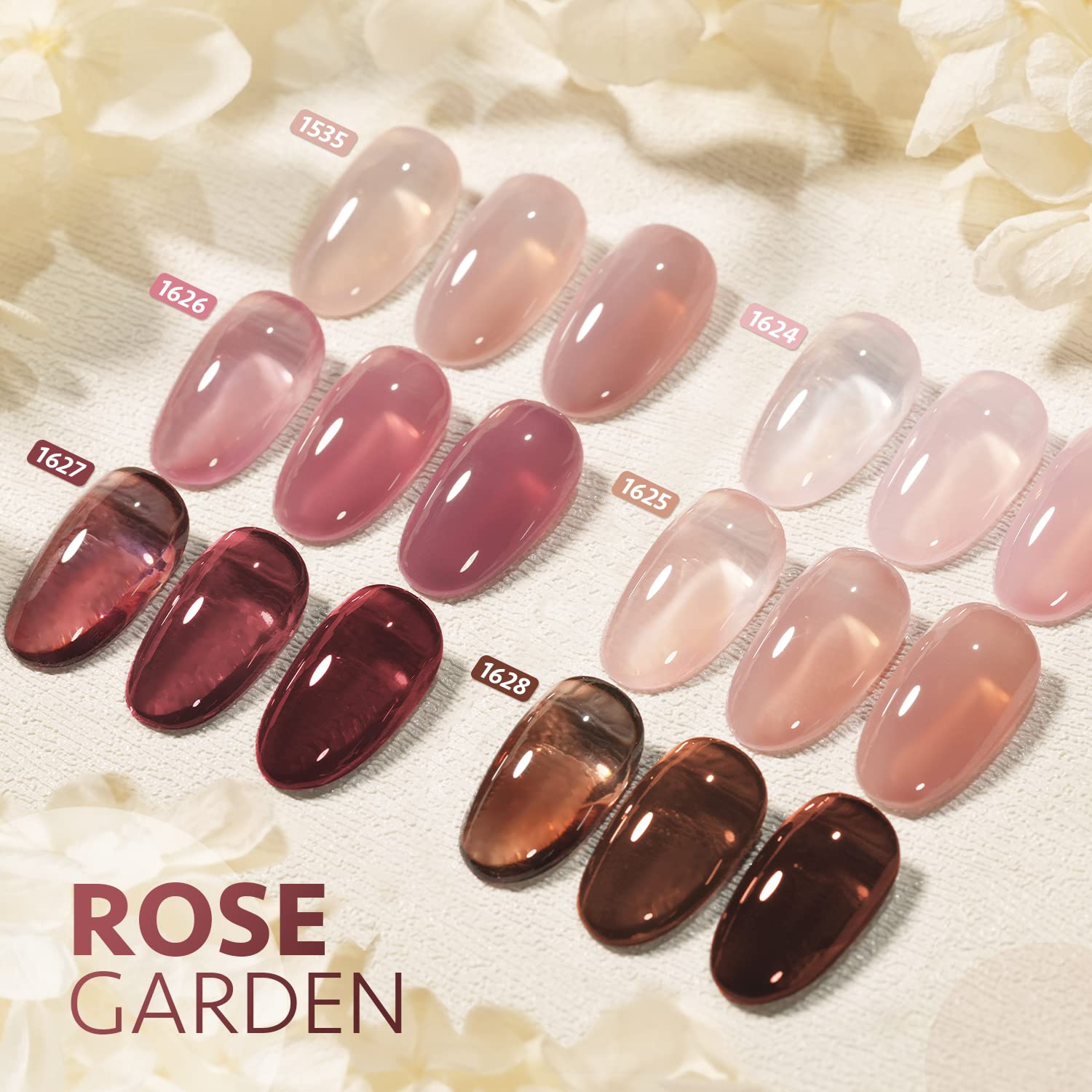 GAOY Vernis brun Rose Garden Gel, tonalité chaude pour des looks sophistiqués.