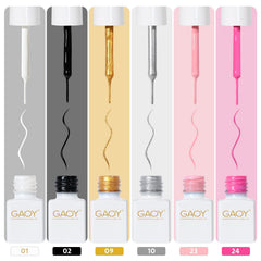 GAOY Stylo Gel Art Blanc avec pinceau fin pour détails délicats