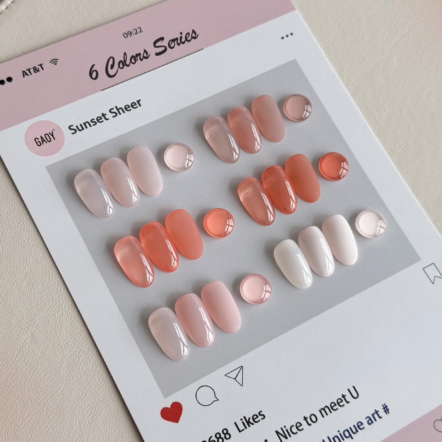 GAOY Sunset Jelly: teinte rose nude translucide pour un look naturel