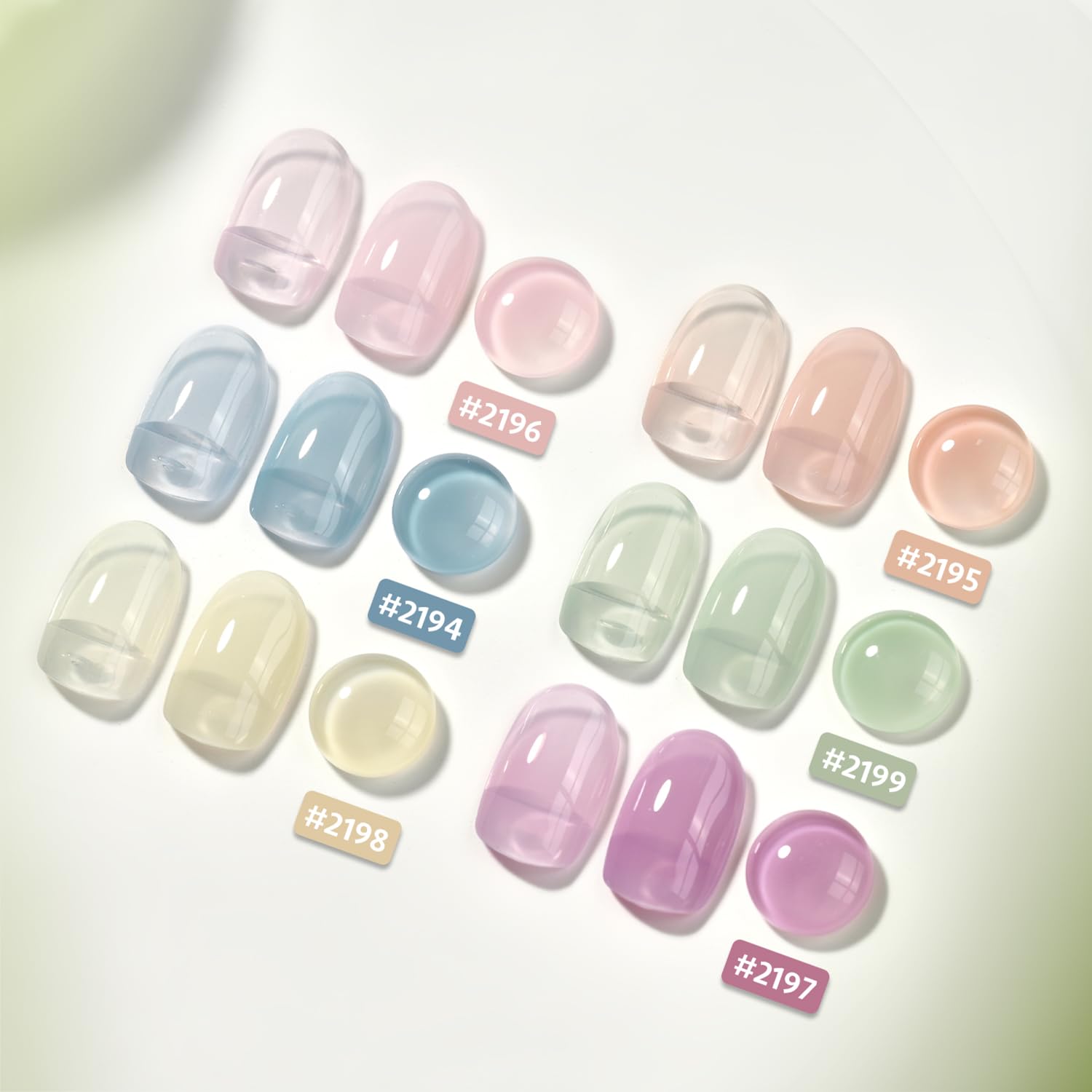GAOY teintes translucides Jelly Green pour des looks personnalisés.