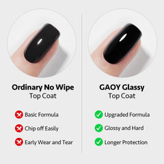 GAOY couche de finition 16ml, brillance cristalline sans altérer la couleur