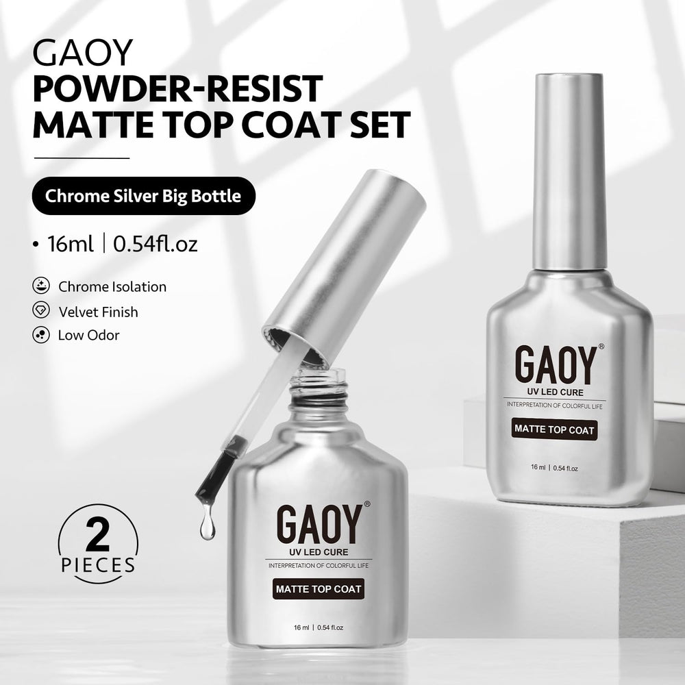 GAOY gel mat 16ml; cure UV 60 secondes pour utilisation rapide.
