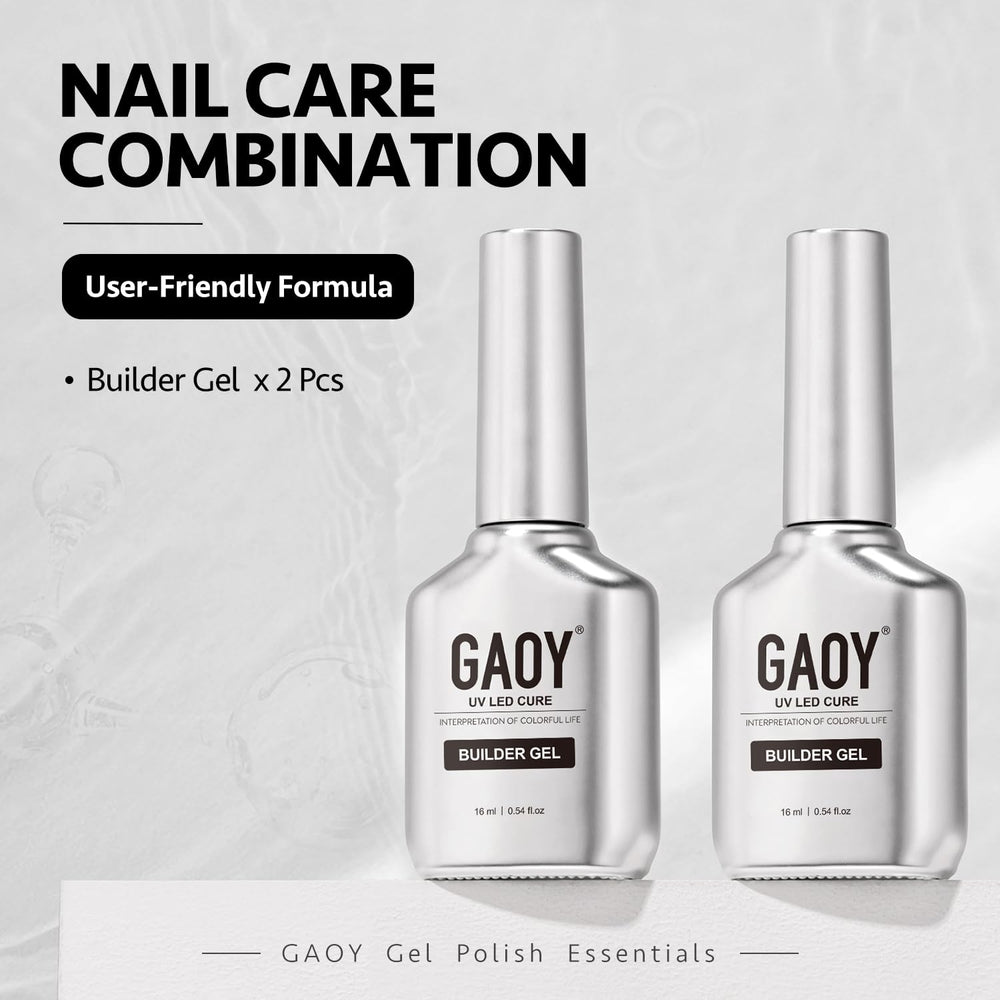 GAOY couche-superieure essentielle gel-builder clair, scelle la finition et évite l’adhérence résiduelle.