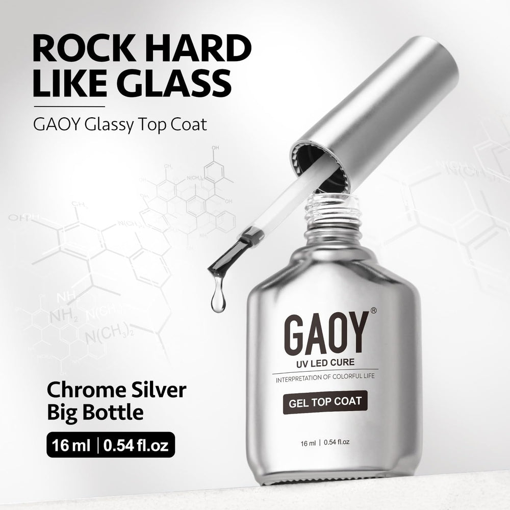 GAOY flacon de finition gel clair 16 ml, éclat net sans teinte