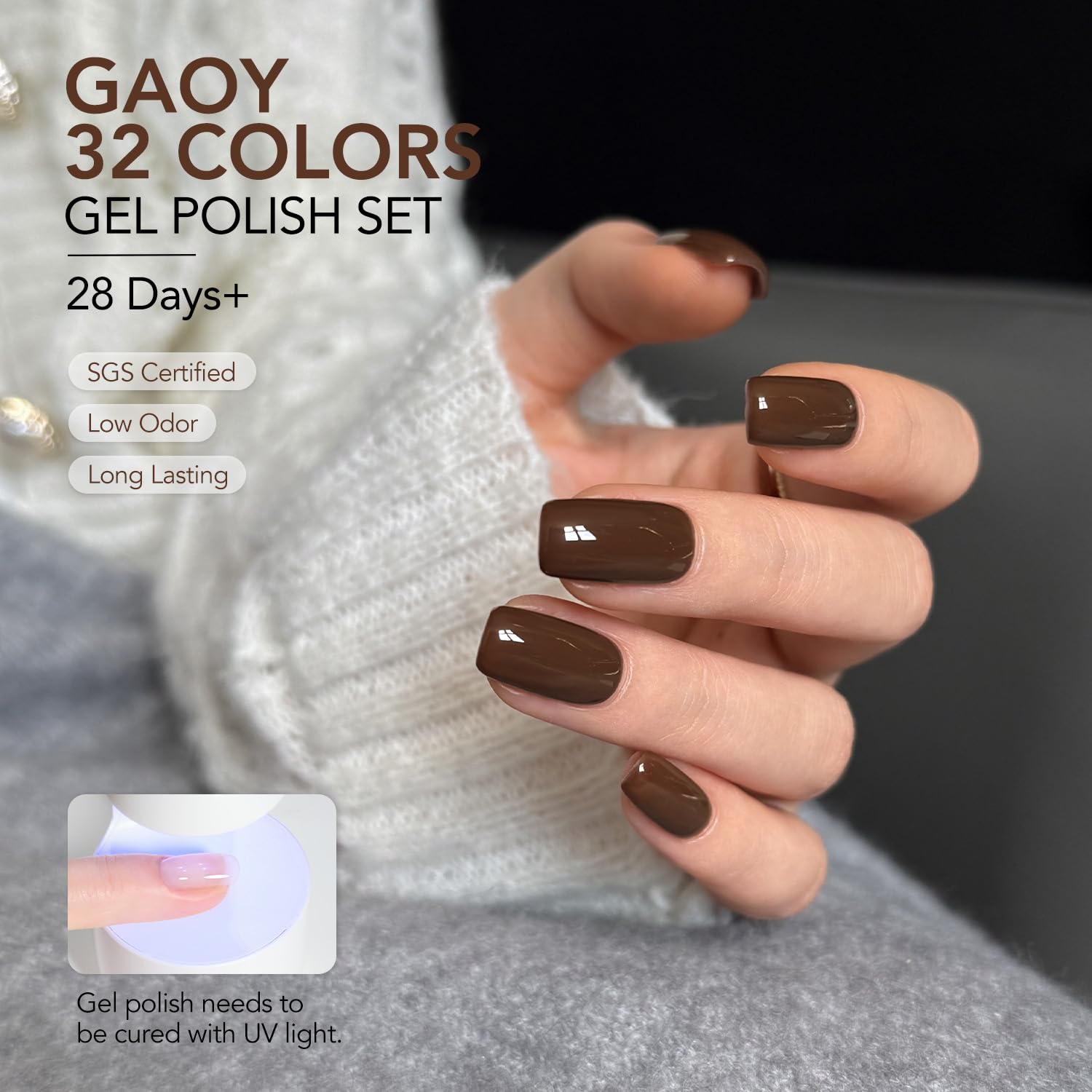 GAOY vernis gel art ongulaire, application précise et durable