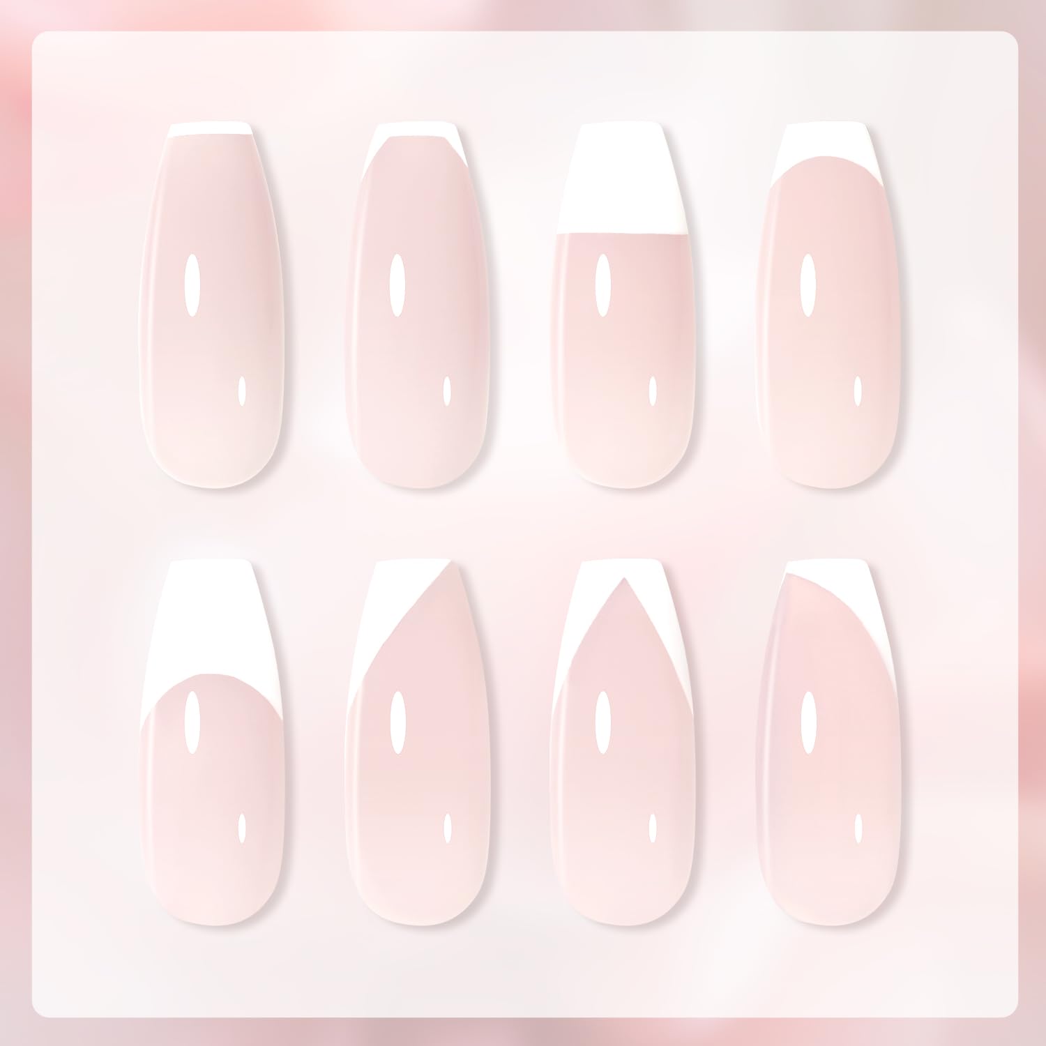 GAOY vernis gel blanc, fini net sur les pointes des ongles.