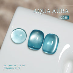 GAOY Vernis Gel Bleu Effet Œil-de-Chat avec aimant inclus pour des motifs magnétiques