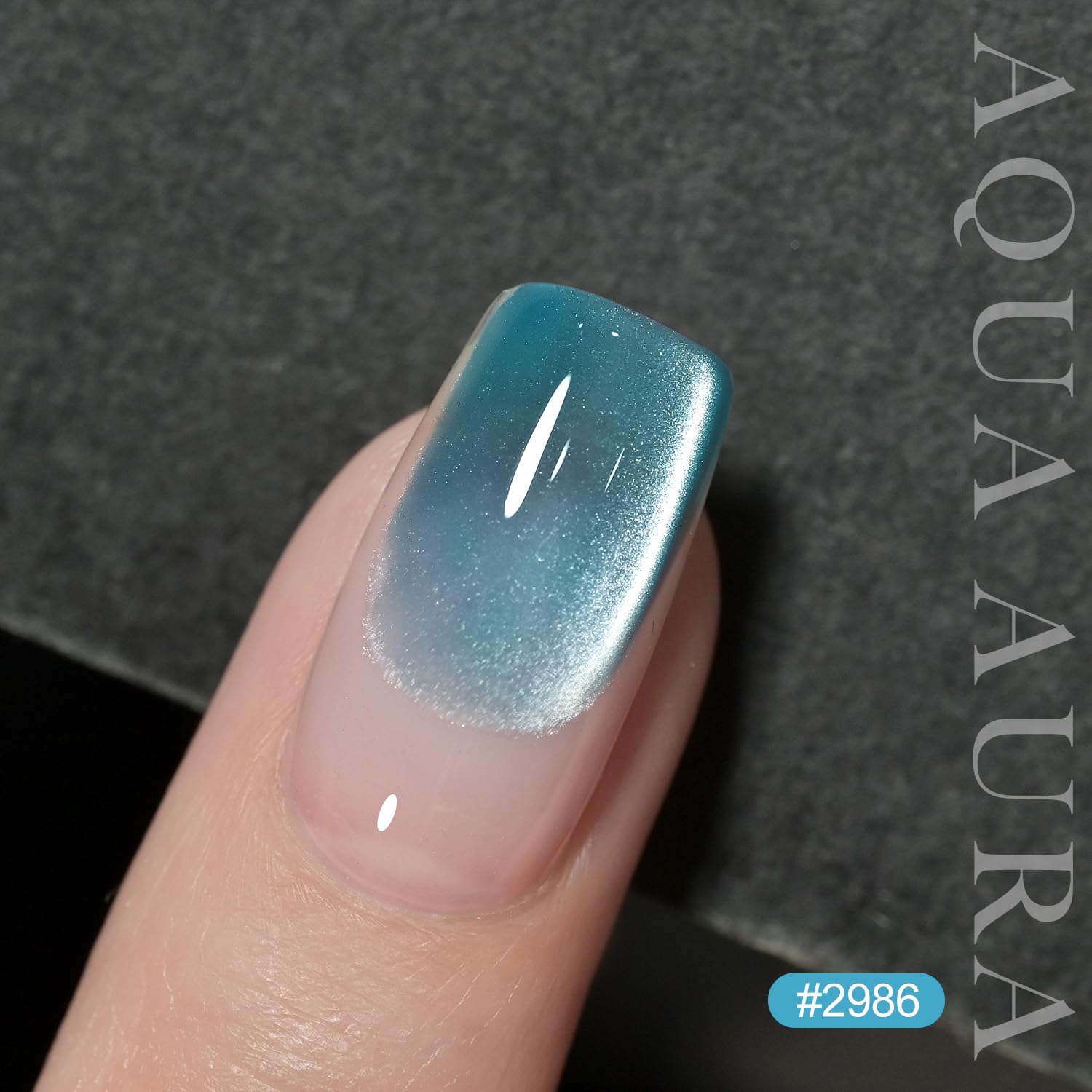 GAOY Vernis Gel Bleu Effet Œil-de-Chat durcit sous lampe UV en 60 secondes
