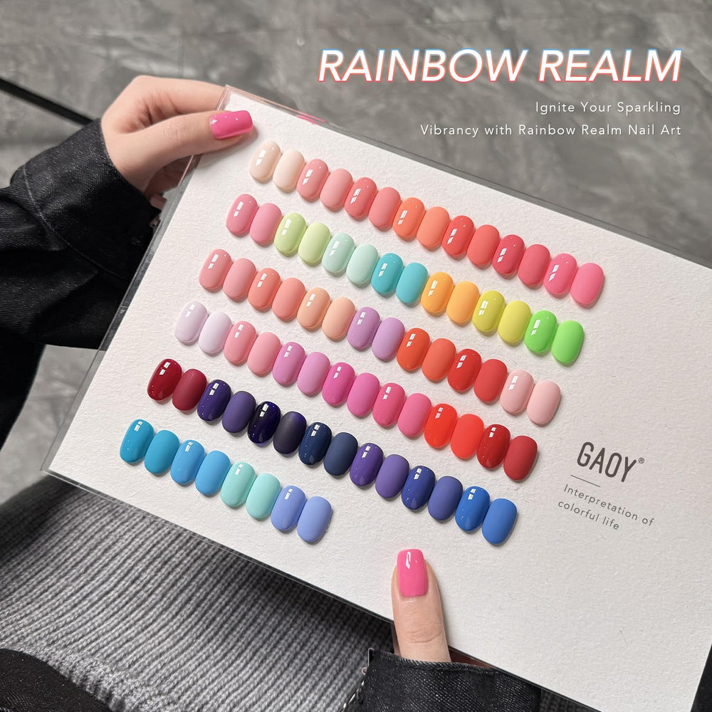 GAOY kit vernis gel – palette néon printemps-été, brillance durable.