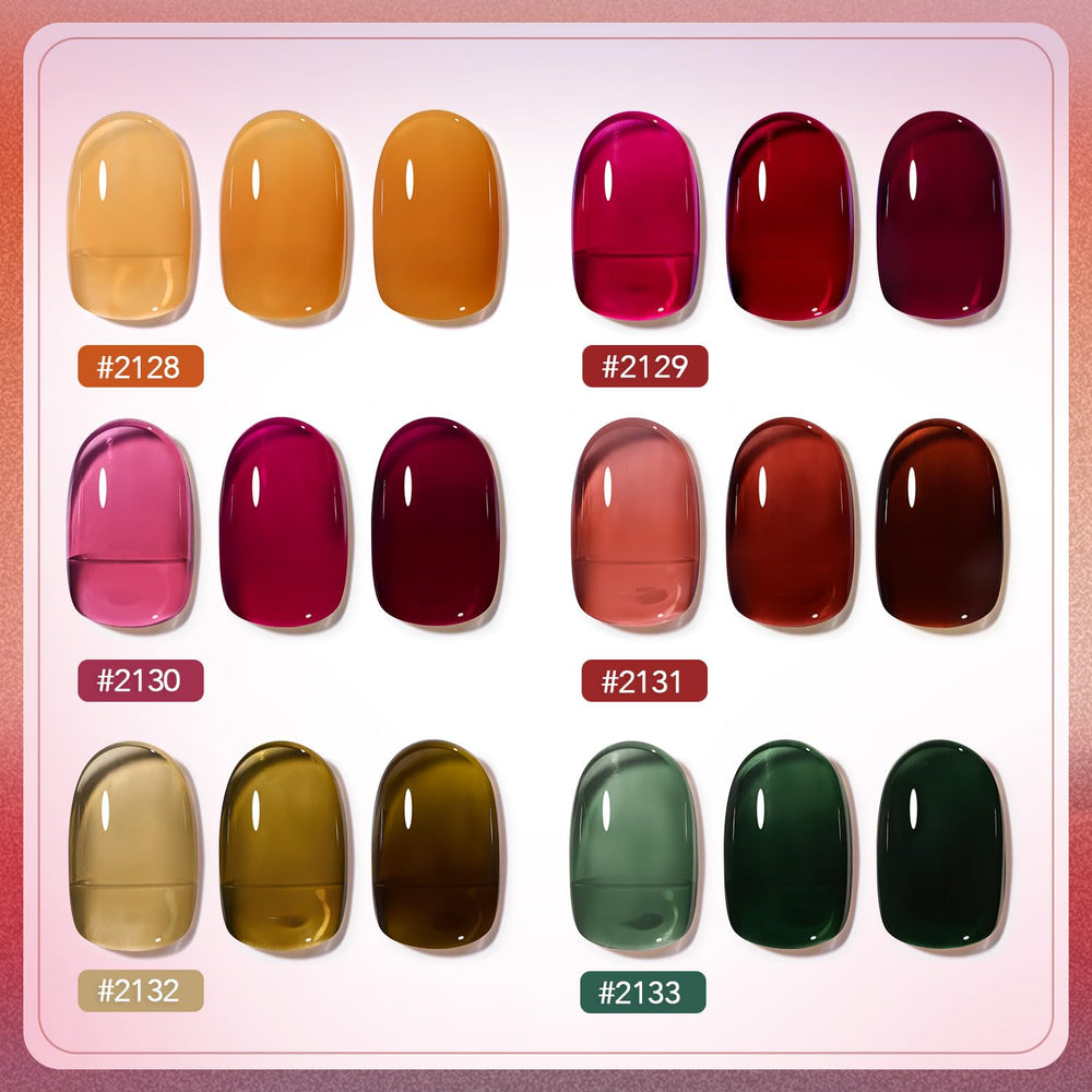 GAOY Vernis Gel couleur vert translucide, fini léger idéal pour des ongles naturels.