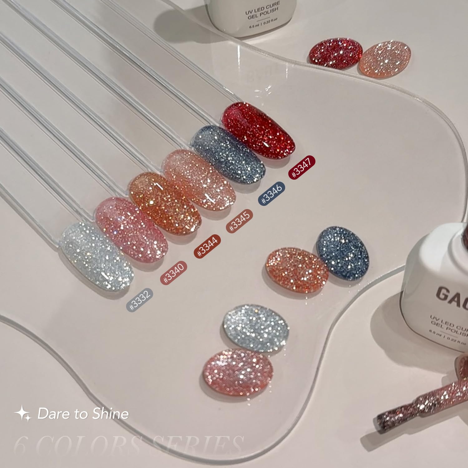 GAOY Vernis Gel Diamant Étincelant, éclat capturant la lumière.
