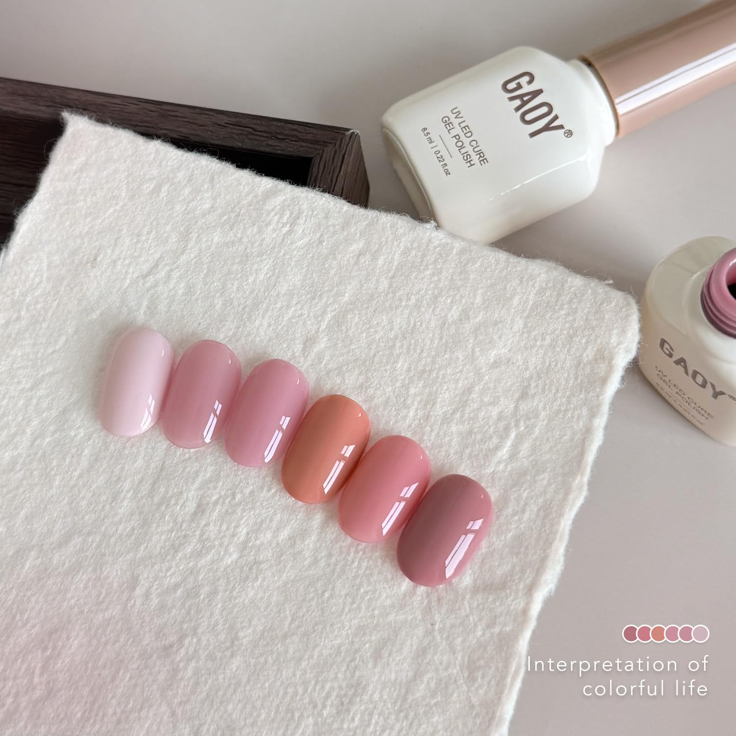 GAOY vernis gel, longue tenue jusqu'à 4 semaines avec base et top