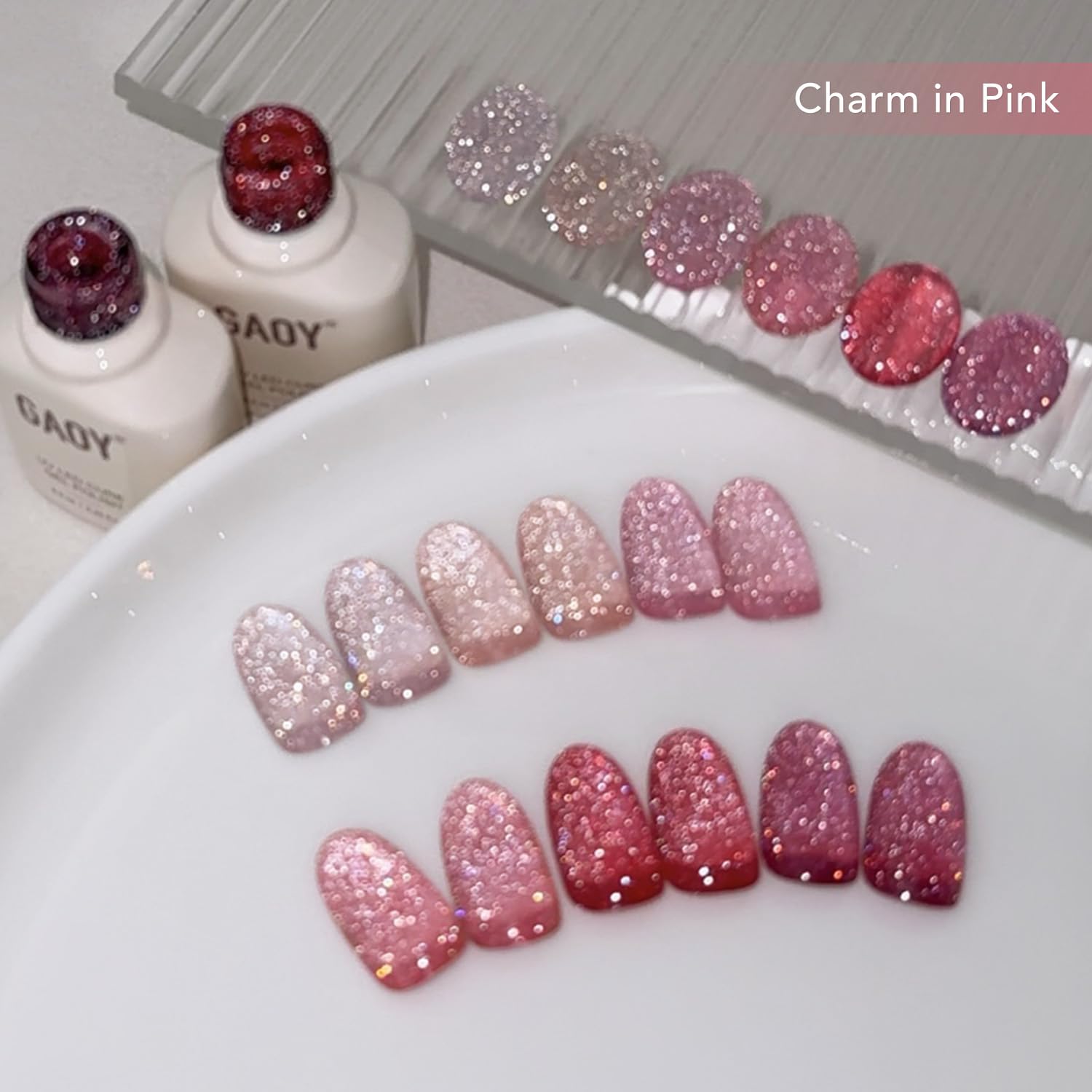 GAOY vernis gel effet diamant cristal: éclats scintillants pour un look luxueux
