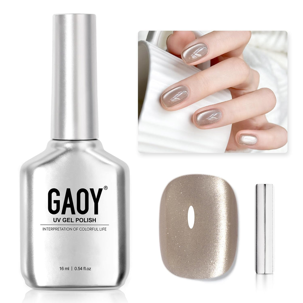 GAOY Vernis Gel œil de chat vitreux 16 ml, fini brillant.