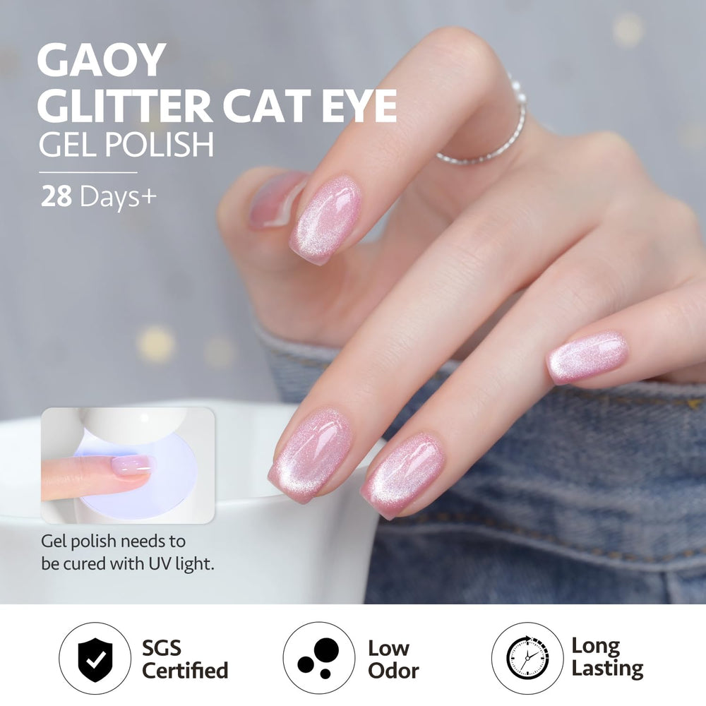 GAOY emballage vernis œil de chat rose, prêt à offrir