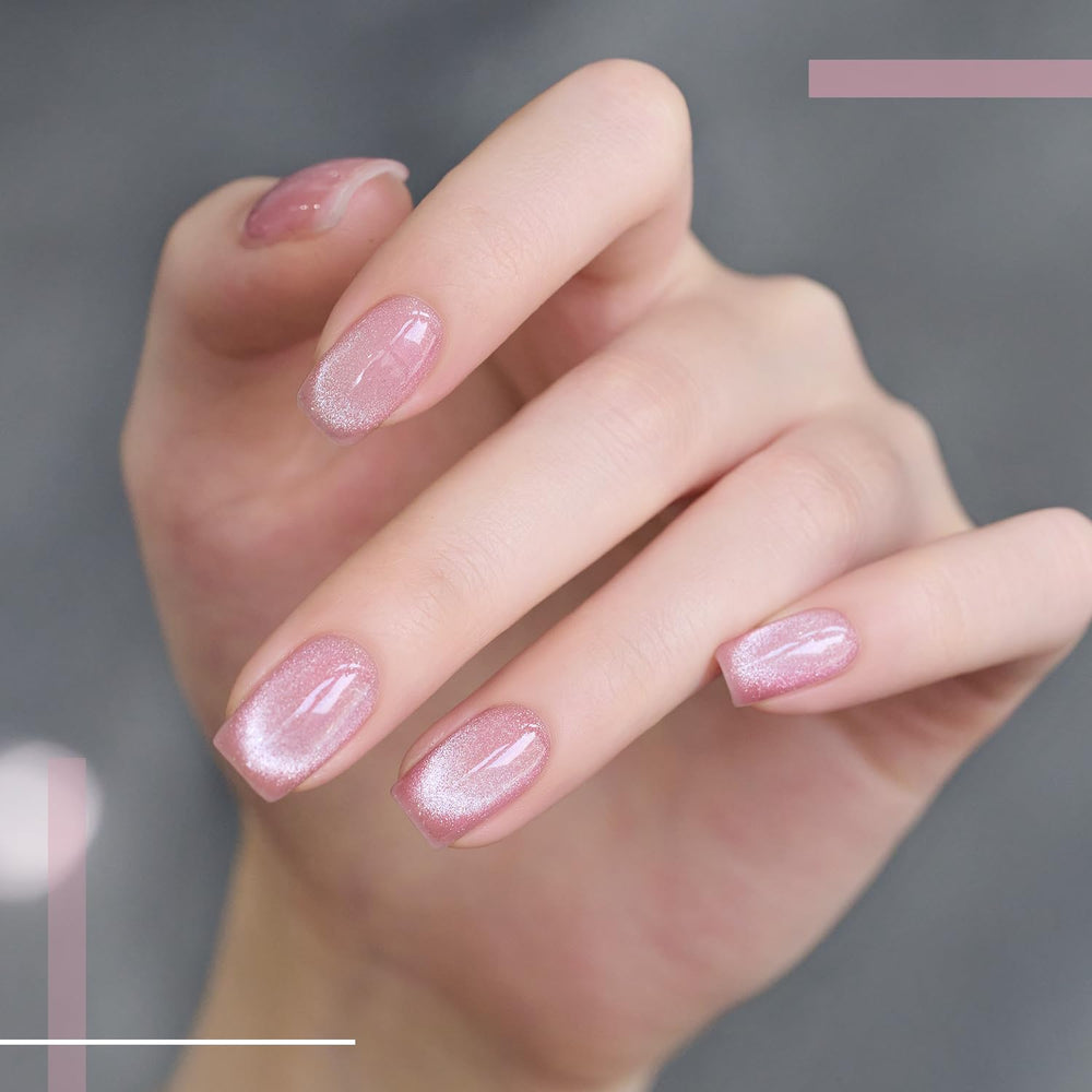 GAOY vernis gel œil de chat, effet holographique rose