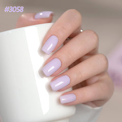 GAOY Gel vernis blanc neige pour des ongles propres et lumineux.
