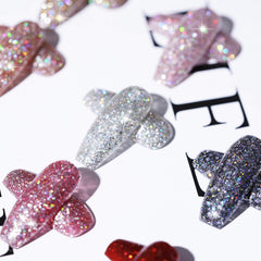 GAOY Vernis Gel Glitter Ruby noir, flacon élégant pour un look nocturne durable.