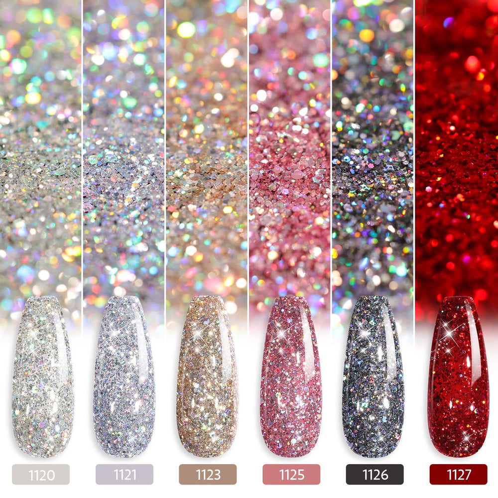 GAOY Vernis Gel Glitter Ruby violet, finition dynamique pour un style maison.