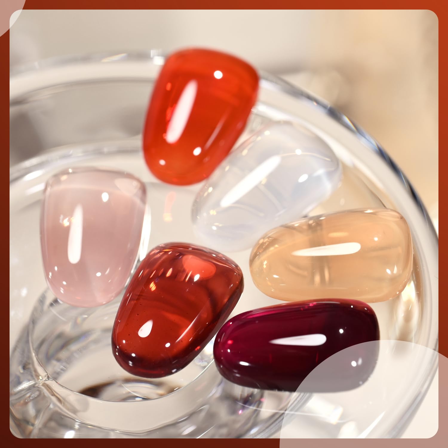 GAOY Jelly Brown Gel application: pinceaux inclus pour une application précise.