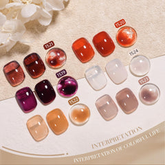 GAOY Jelly Brown Gel nude, teinte subtile pour un look naturel.