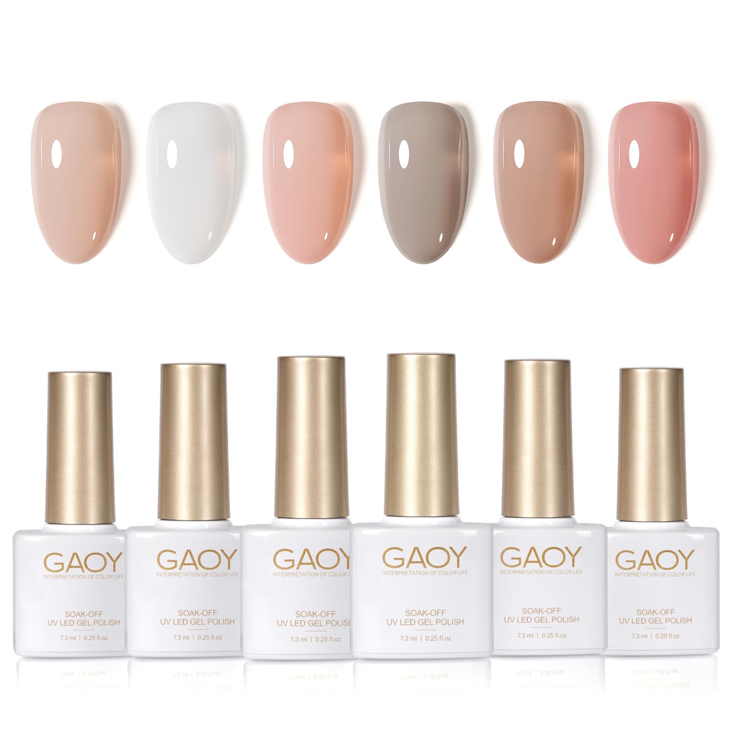 GAOY Jelly White Pink, vernis gel translucide, idéal pour créer un look personnalisé à domicile.
