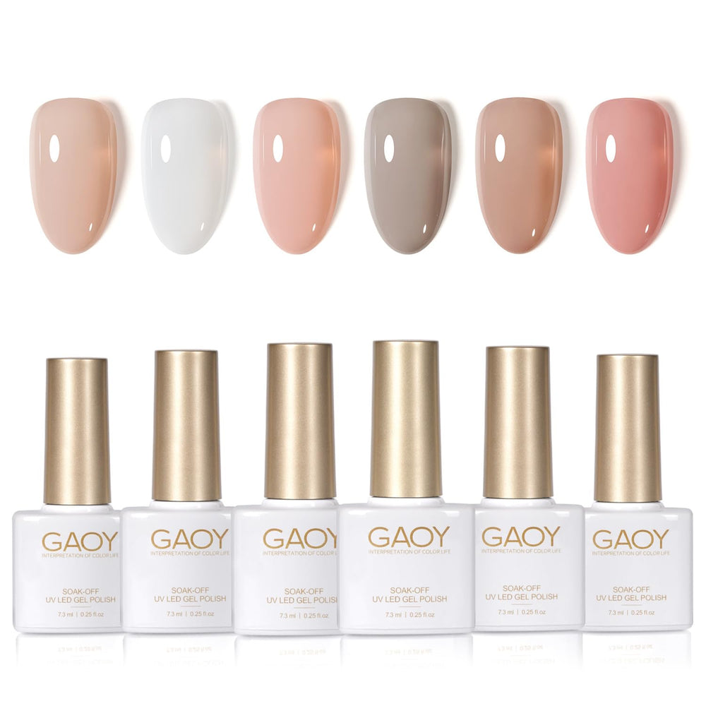 GAOY Jelly White Pink, vernis gel translucide, idéal pour créer un look personnalisé à domicile.