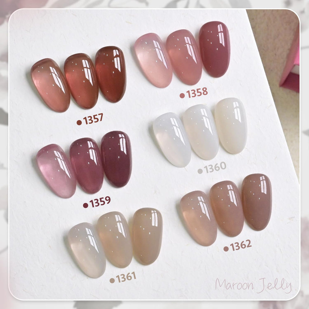 GAOY vernis gel marron translucide pour un rendu naturel et personnalisable.