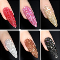 GAOY vernis gel miroitant rose, fini brillant.