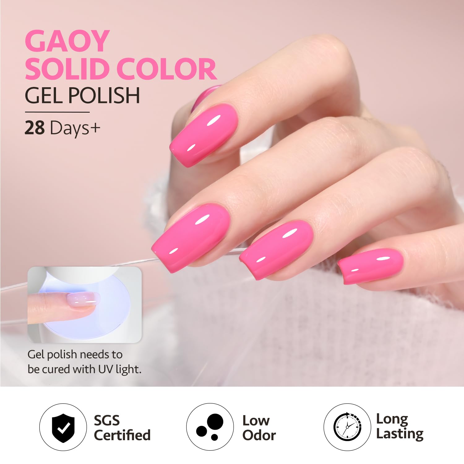 GAOY vernis gel néon brillant – éclat audacieux en looks festifs.