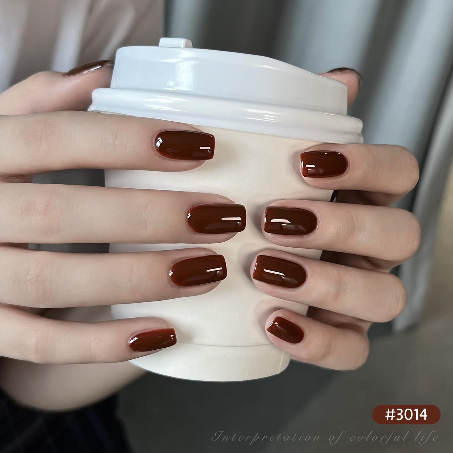 GAOY Gel Nude Marron – Palette de six couleurs polyvalentes pour manucure à domicile.