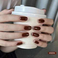 GAOY Gel Nude Marron – Palette de six couleurs polyvalentes pour manucure à domicile.
