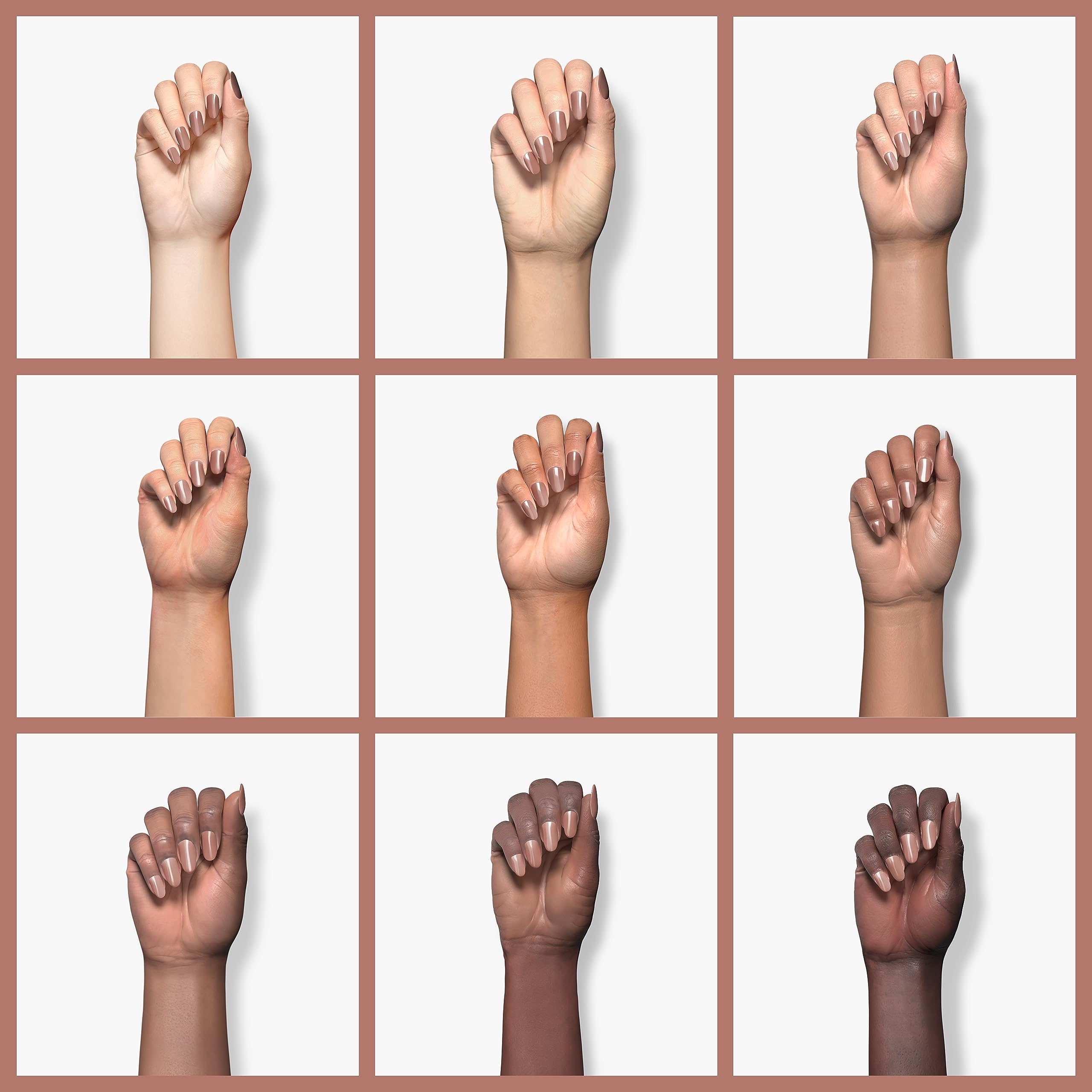 GAOY Vernis Gel Nude Marron – cure 60 secondes sous lampe UV/LED.